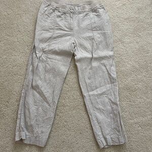 Chicos linen oatmeal pants size 0.5